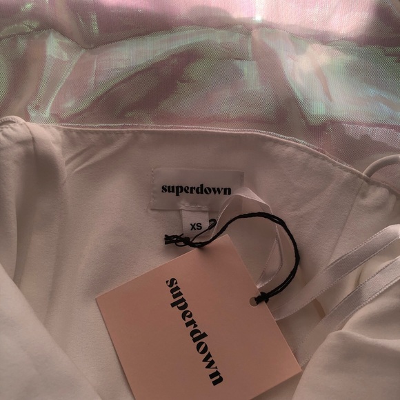 superdown Rosalind Mini Dress Opal White Iridescent - Picture 7 of 7